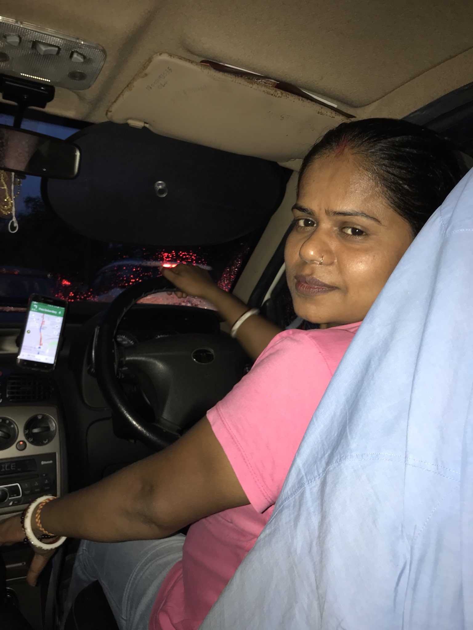Female taxi driver in Varanasi