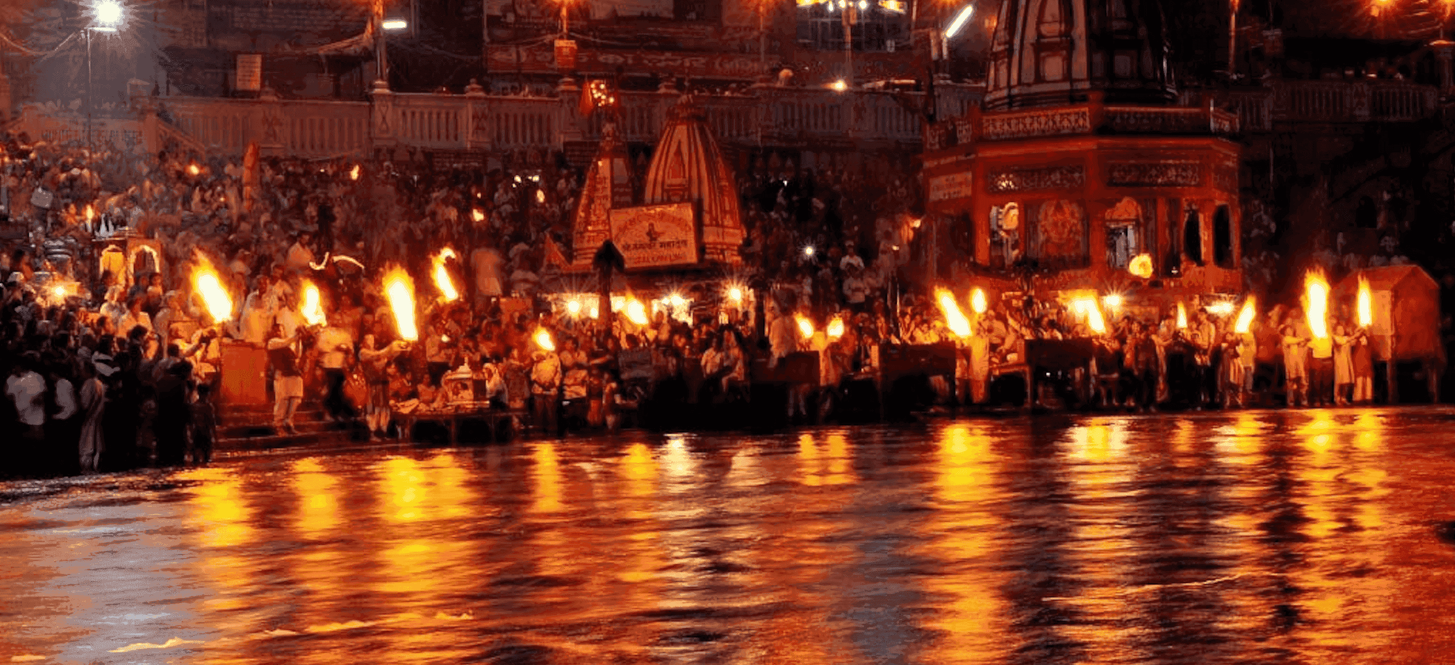 Sunrise along the ghats of Varanasi